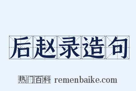 后赵录造句是什么意思的图片